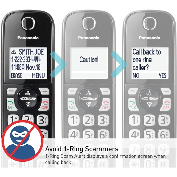 KX-TGD832M Panasonic 2-Handset Cordless Phone with Call Block & Bilingual ID - Picture 6 of 11